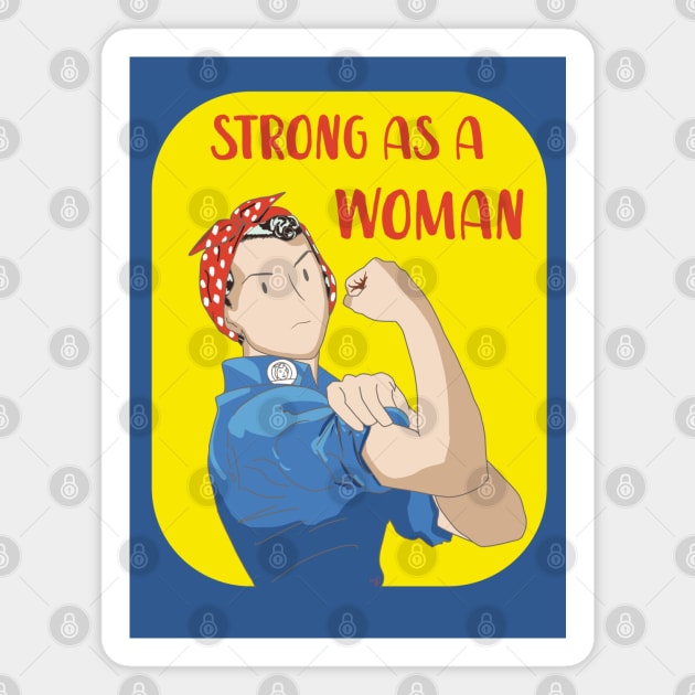 Rosie the riveter Feminist Magnet by Bookishandgeeky